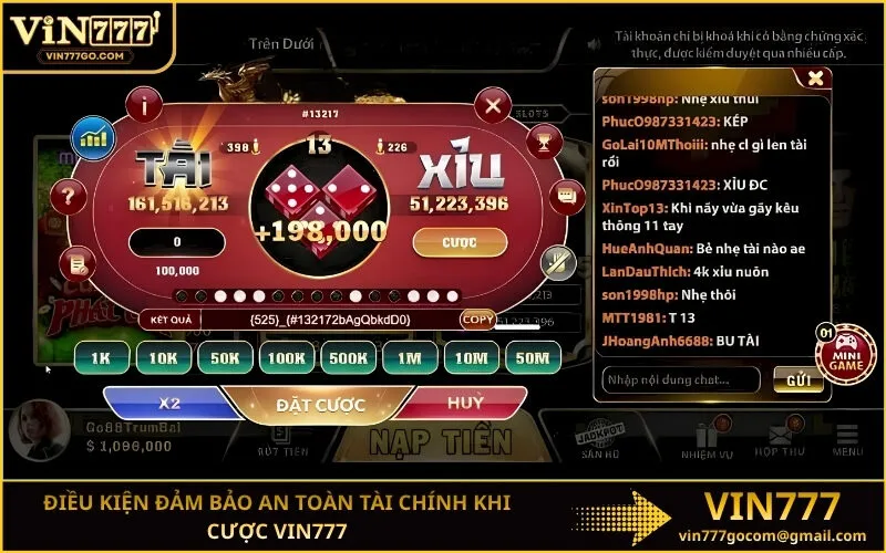 Điều kiện đảm bảo an toàn tài chính khi cược Vin777