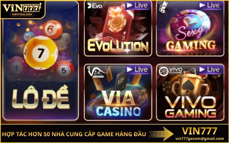 Hợp Tác Hơn 50 Nhà Cung Cấp Game Hàng Đầu