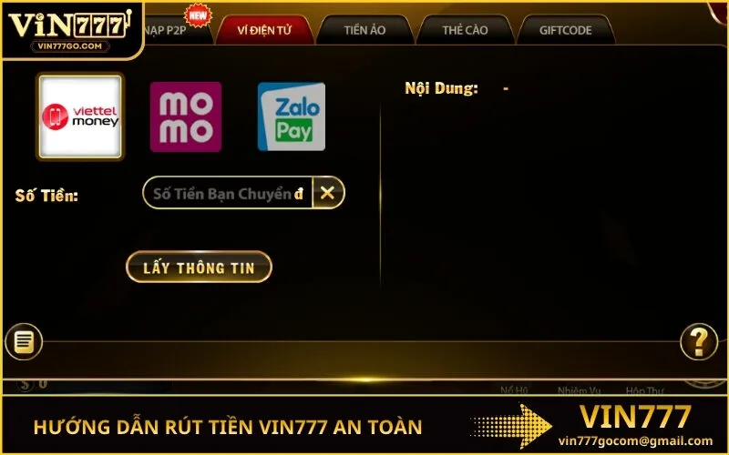 Hướng dẫn rút tiền Vin777 an toàn