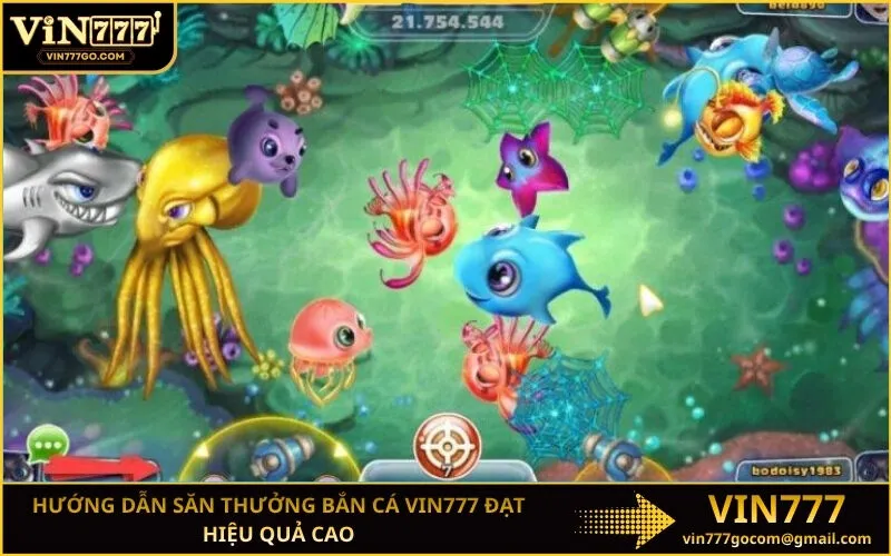 Hướng dẫn săn thưởng bắn cá Vin777 đạt hiệu quả cao