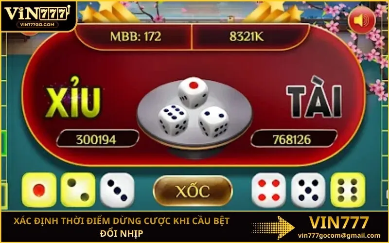 Xác định thời điểm dừng cược khi cầu bệt đổi nhịp